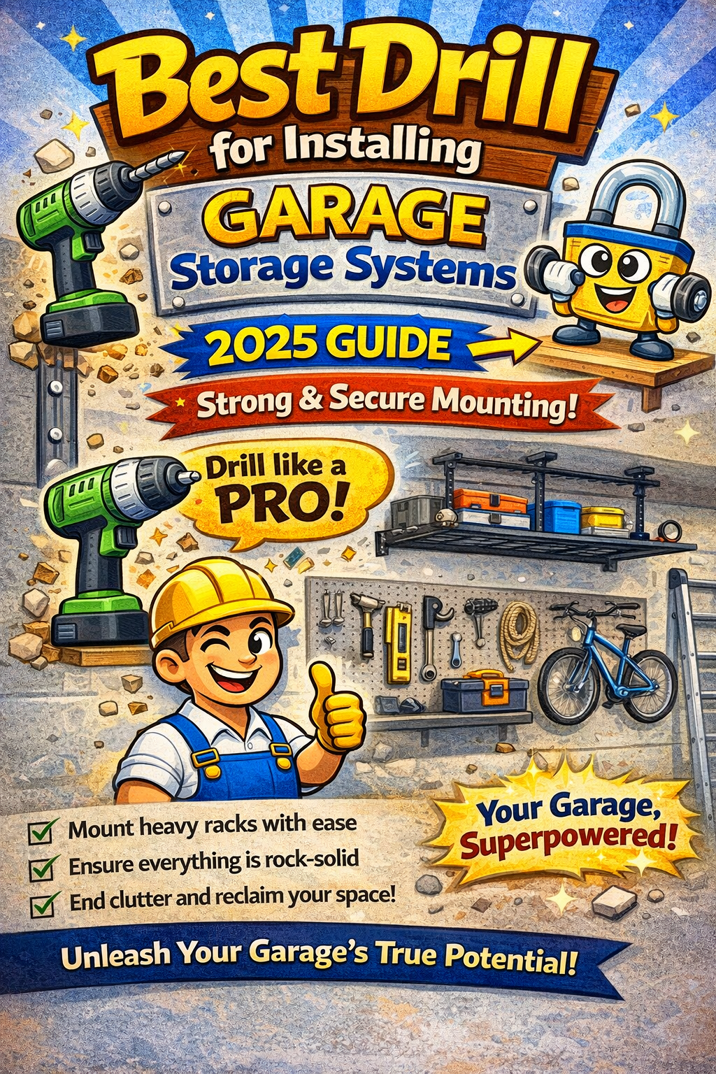 best drill for installing garage storage systems