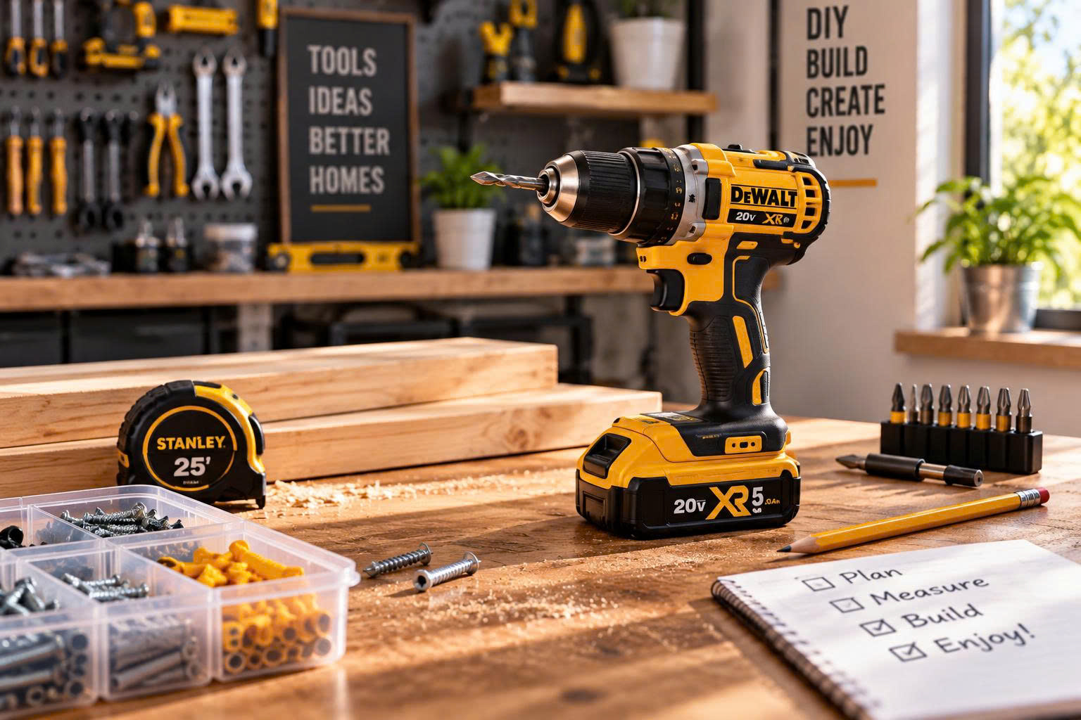 Cordless drill and driver for DIY home projects