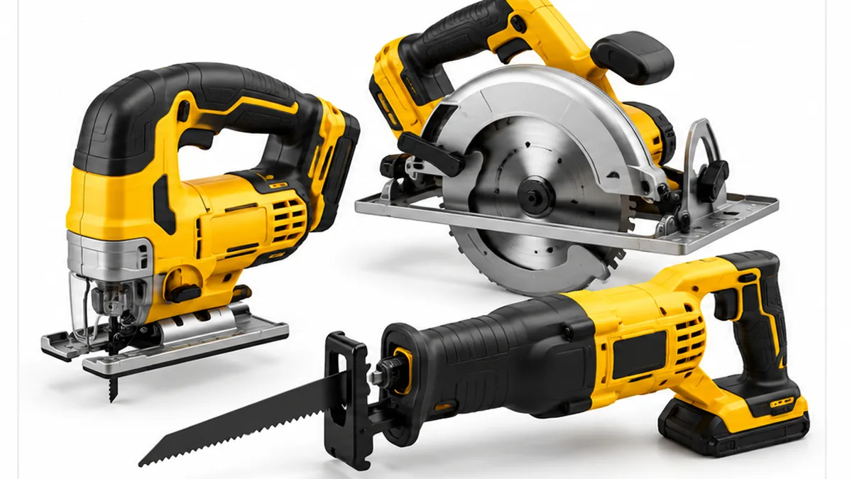 Circular saw, jigsaw and reciprocating saws for DIY projects